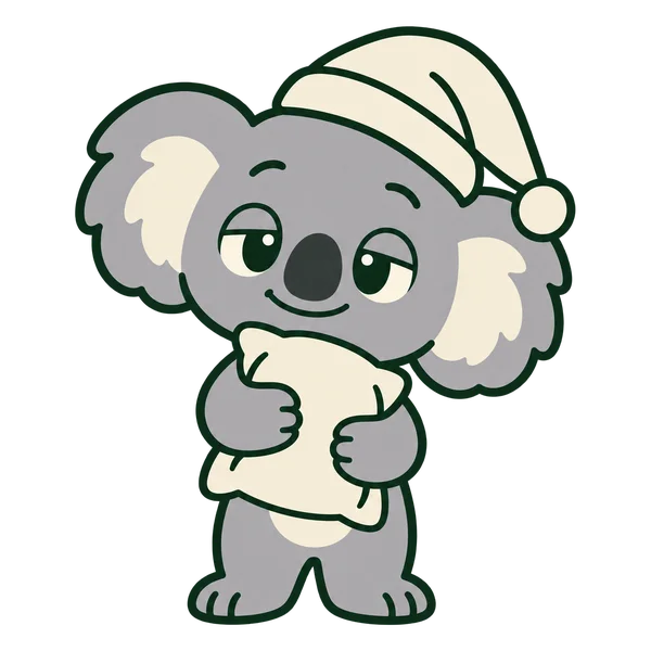 The koala in a nightcap
